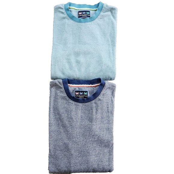 Charleston Threads Sweatshirt Mens L Lot of 2 LS Crewneck Cotton Navy Turquoise - Picture 1 of 13